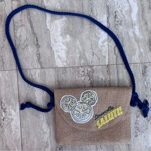 Disney Italian Lemon Salute Tan and Blue Crossbody Bag